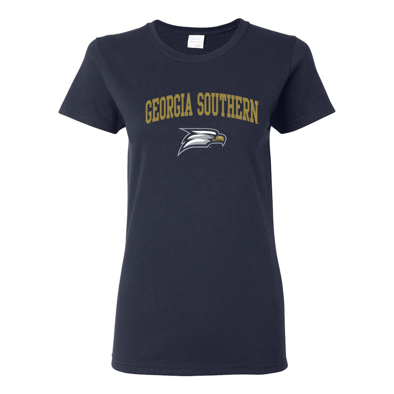 Georgia Southern University Eagles Arch Logo Cotton Women's T-Shirt - Navy