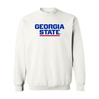 Georgia State Basic Block Crewneck - White