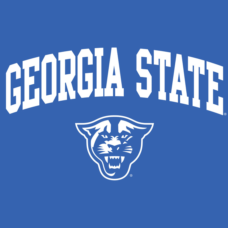 Georgia State University Panthers Arch Logo Youth Short Sleeve T Shirt - Royal