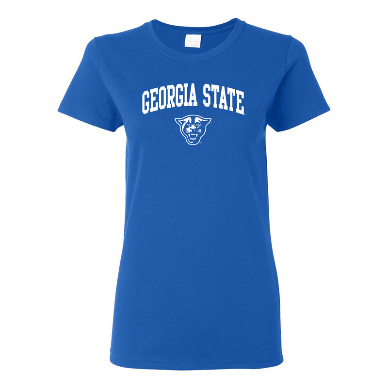 Georgia State University Panthers Arch Logo Women's Short Sleeve T Shirt - Royal