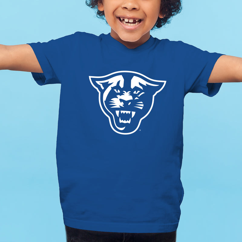 Georgia State University Panthers Primary Logo Youth Short Sleeve T Shirt - Royal