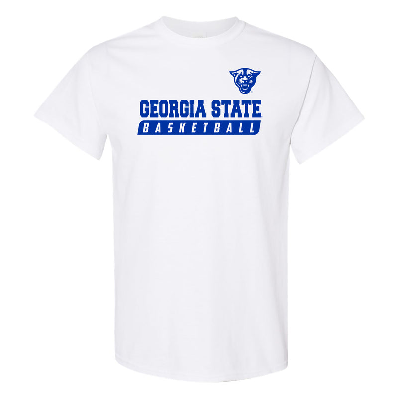 Georgia State University Panthers Basketball Slant Short Sleeve T Shirt - White