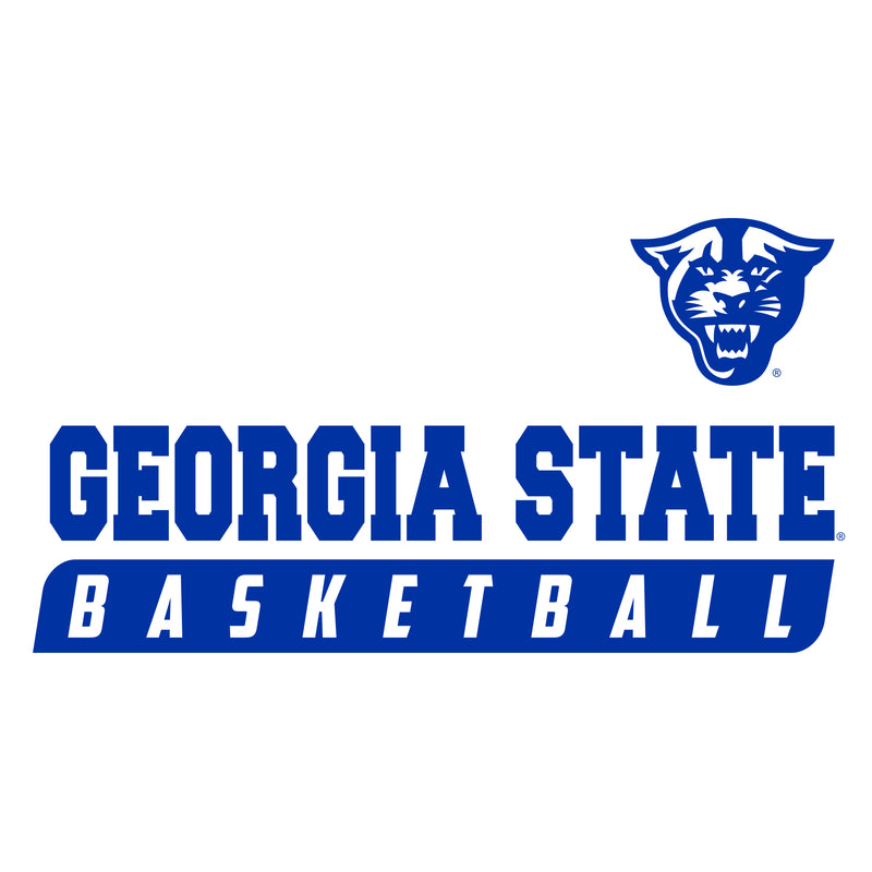 Georgia State University Panthers Basketball Slant Short Sleeve T Shirt - White