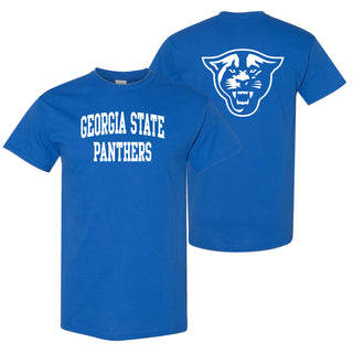 Georgia State University Panthers Front Back Print Short Sleeve T Shirt - Royal