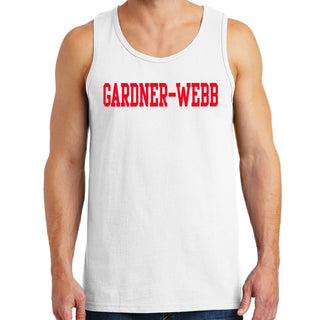 Gardner-Webb University Bulldogs Basic Block Heavy Cotton Tank Top - White