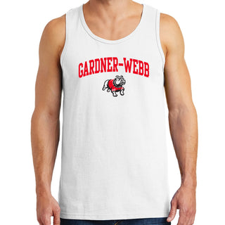 Gardner-Webb University Bulldogs Arch Logo Heavy Cotton Tank Top - White