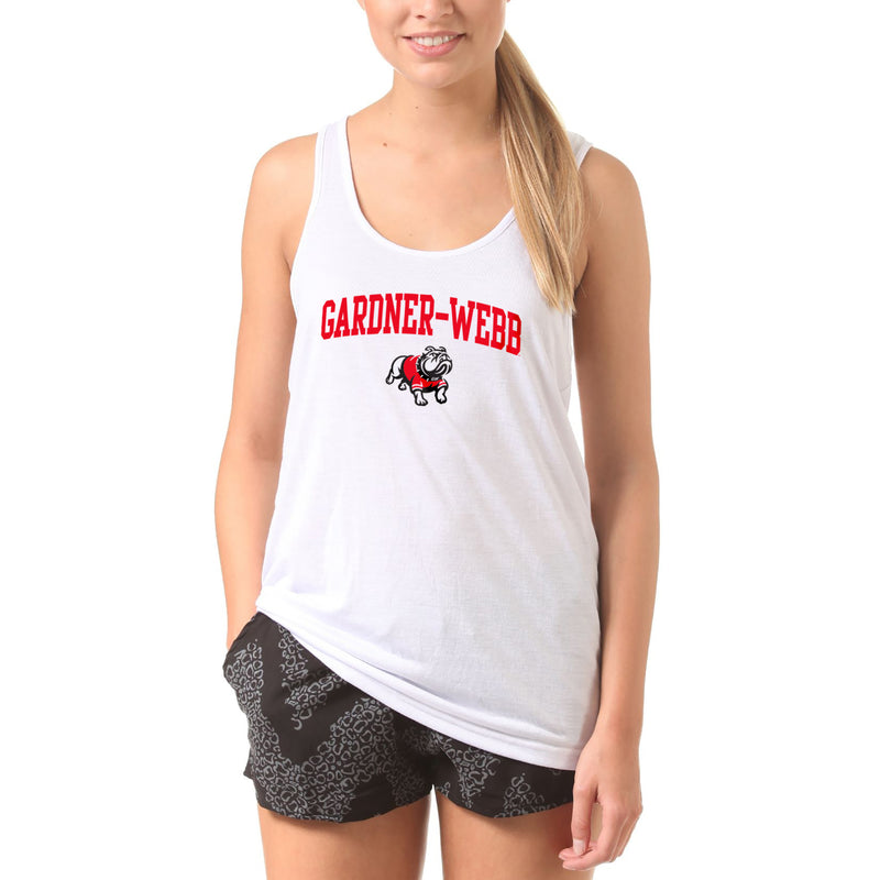 Gardner-Webb University Bulldogs Arch Logo Heavy Cotton Tank Top - White