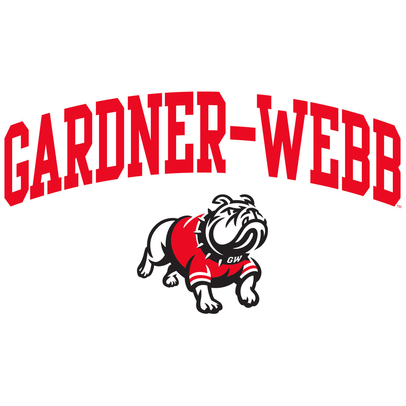 Gardner-Webb University Bulldogs Arch Logo Basic Cotton Long Sleeve T Shirt - White