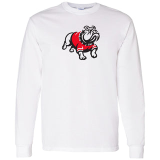 Gardner-Webb University Bulldogs Primary Logo Basic Cotton Long Sleeve T Shirt - White