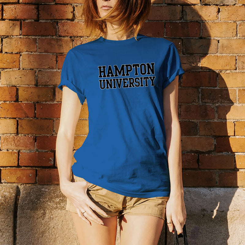 Hampton University Pirates Basic Block Short Sleeve T-Shirt - Royal