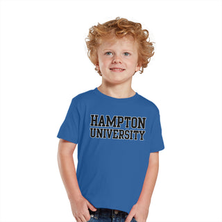 Hampton University Pirates Basic Block Toddler Short Sleeve T Shirt - Royal