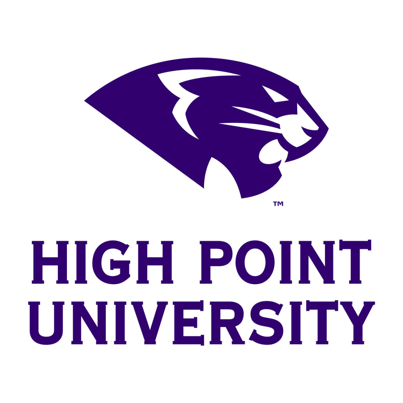 High Point University Panthers Primary Logo Long Sleeve T Shirt - White