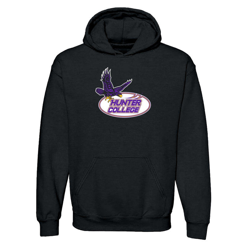 Hunter College Hawks Primary Logo Hoodie - Black