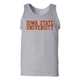 Iowa State Cyclones Basic Block Tank Top - Sport Grey