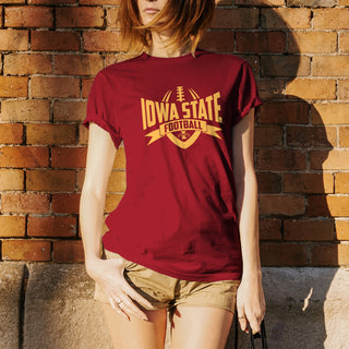 Iowa State University Cyclones Football Rush Short Sleeve T-Shirt - Cardinal