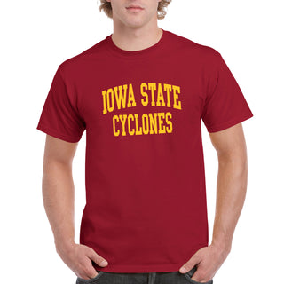 Iowa State University Cyclones  Front Back Print Short Sleeve T Shirt - Cardinal