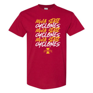 Iowa State Marker Repeat T-Shirt - Cardinal