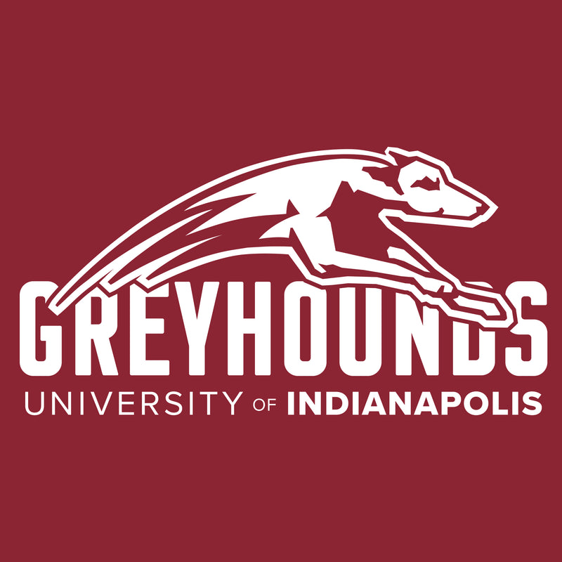 University of Indianapolis Greyhounds Primary Logo Cotton Long Sleeve T-Shirt - Cardinal