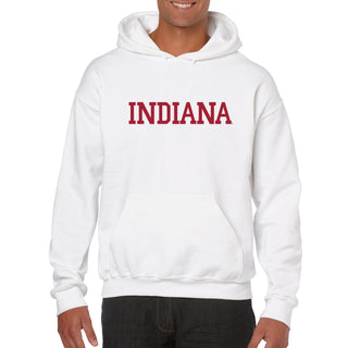 Indiana University Hoosiers Basic Block Hoodie - White