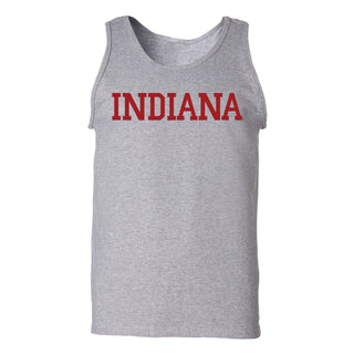 Indiana Hoosiers Basic Block Tank Top - Sport Grey