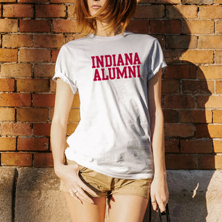 Indiana University Hoosiers Block Alumni Short Sleeve T-Shirt- White