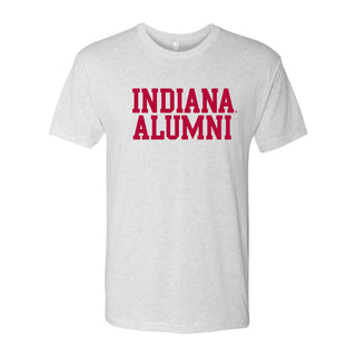 Indiana University Hoosiers Block Alumni Short Sleeve Triblend T-Shirt - Heather White