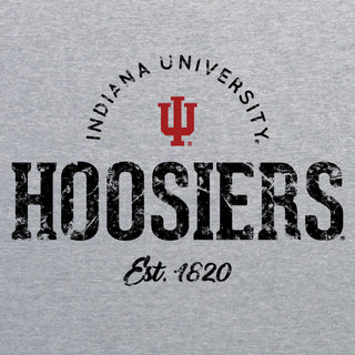 Indiana University Hoosiers Established Arch Logo Short Sleeve T-Shirt - Sport Grey