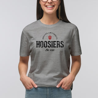 Indiana University Hoosiers Established Arch Logo Short Sleeve T-Shirt - Sport Grey