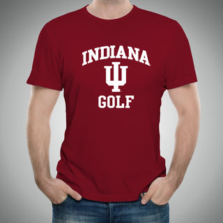 Indiana University Hoosiers Arch Logo Golf Short Sleeve T Shirt - Cardinal