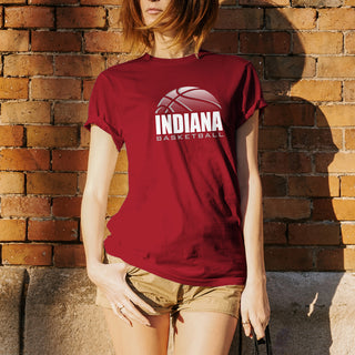 Indiana University Hoosiers Basketball Shadow Short Sleeve T Shirt - Cardinal