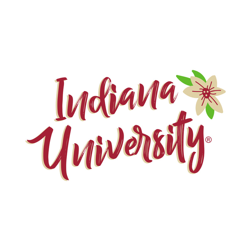 Indiana University Hoosiers Floral State Outline Comfort Colors Short Sleeve T Shirt - White