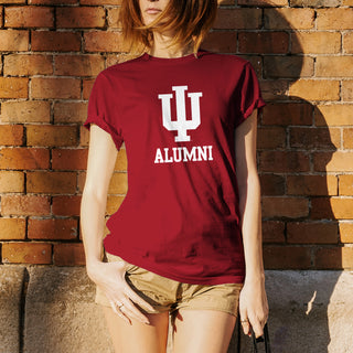 Indiana University Hoosiers Primary Logo Alumni Basic Cotton Short Sleeve T Shirt - Cardinal