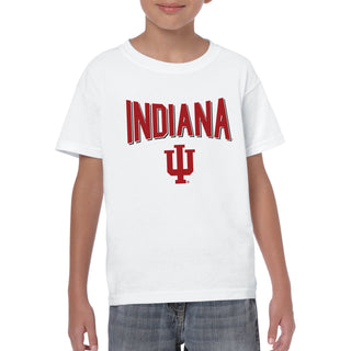 Indiana University Hoosiers Statement Block Youth Short Sleeve T-Shirt - White