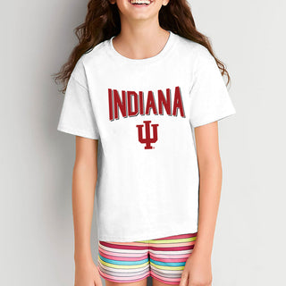 Indiana University Hoosiers Statement Block Youth Short Sleeve T-Shirt - White