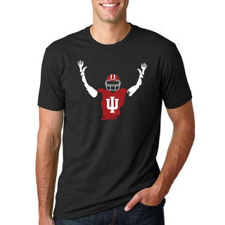 Indiana Football Trident Pose NLA T Shirt - Black