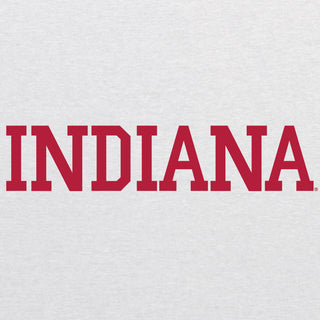 Indiana Univesity Hoosiers Next Level Basic Block Short Sleeve T-Shirt - Heather White