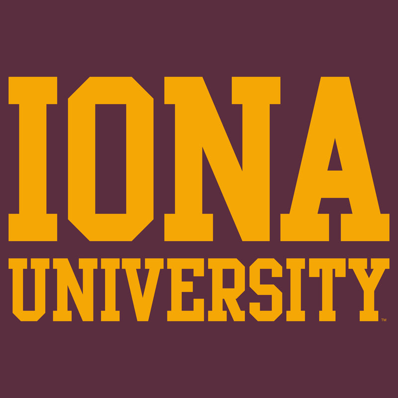 Iona University Gaels Basic Block Heavy Cotton Tank Top - Maroon