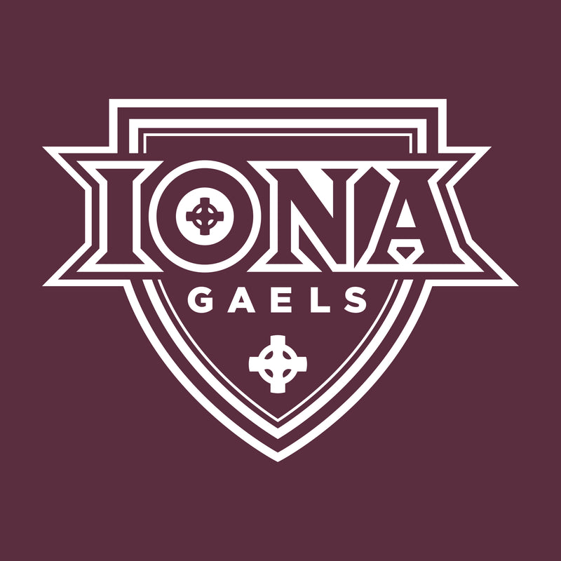 Iona University Gaels Primary Logo Heavy Cotton Tank Top - Maroon