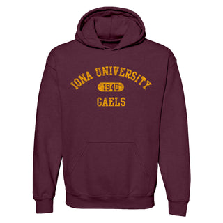 Iona University Athletic Arch Hoodie - Maroon