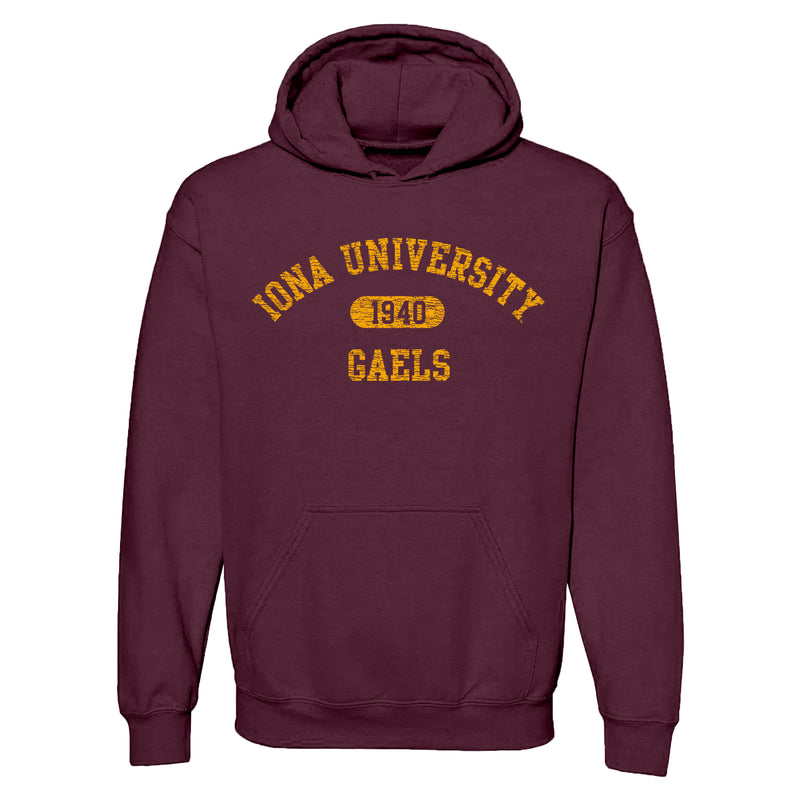 Iona University Athletic Arch Hoodie - Maroon