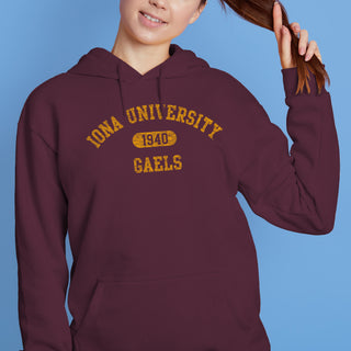 Iona University Athletic Arch Hoodie - Maroon