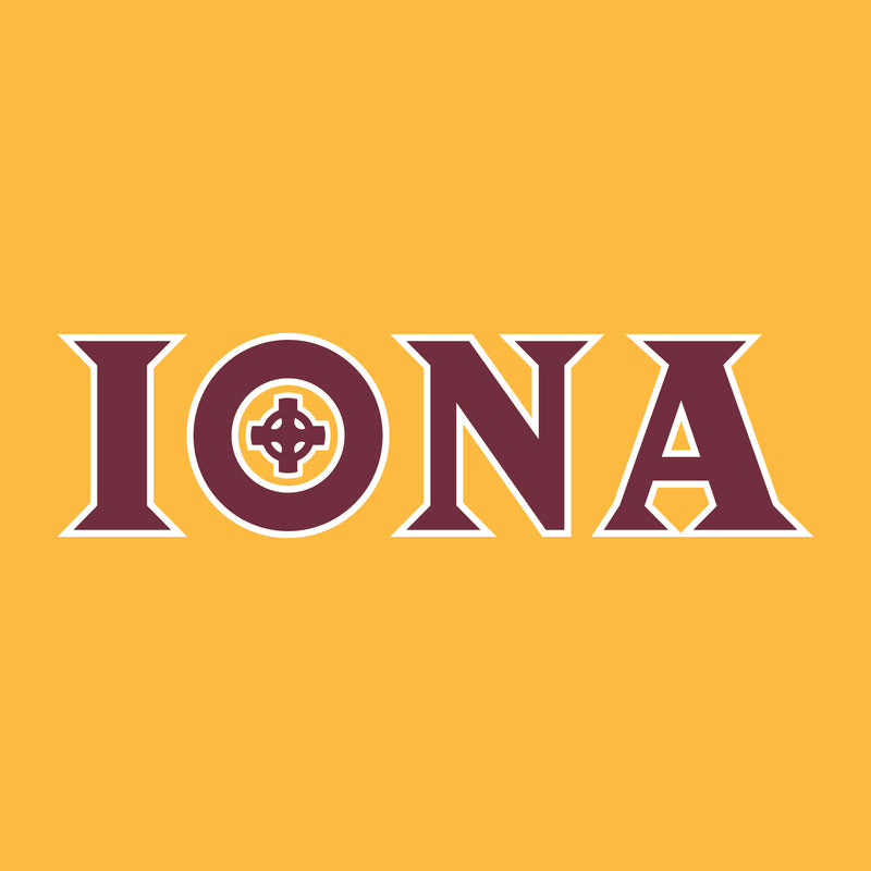 Iona University Gaels Secondary Logo Heavy Blend Hoodie - Gold