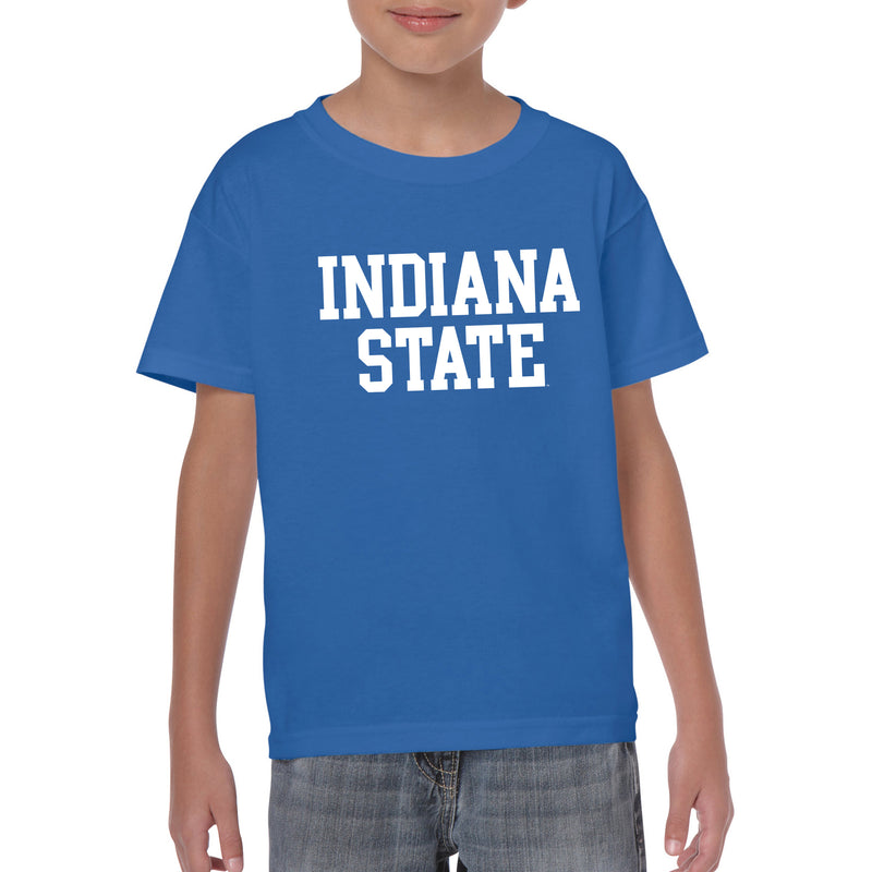 Indiana State University Sycamores Basic Block Youth T Shirt - Royal