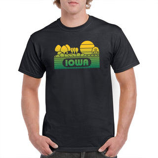 Iowa Groovy Sunset T-Shirt - Black