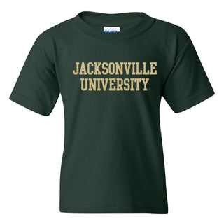 Jacksonville University Dolphins Basic Block Cotton Youth T-Shirt - Forest