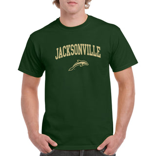 Jacksonville University Dolphins Arch Logo Cotton T-Shirt - Forest