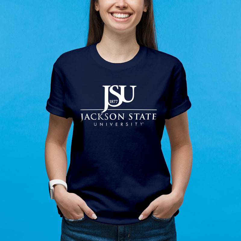 Jackson State Tigers Institutional Logo T Shirt - Navy