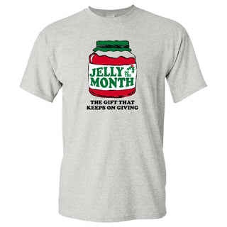 Jelly of the Month - Funny Christmas Vacation Graphic T Shirt - Grey