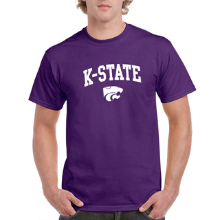 Kansas State University Wildcats Arch Logo Cotton T-Shirt - Purple