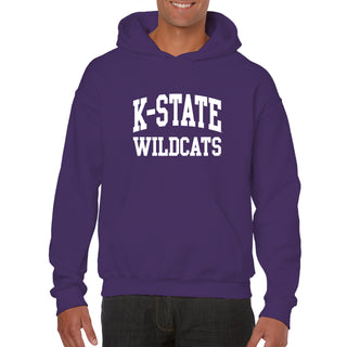 Kansas State University Wildcats Front and Back Print Cotton Hoodie - Purple